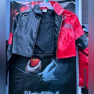 Harley Quinn/Joker red and black leather Jacket